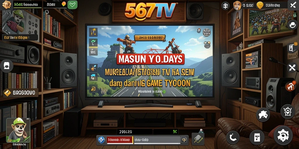 Tampilan gameplay 567TV saat mengelola stasiun TV dengan cermat.