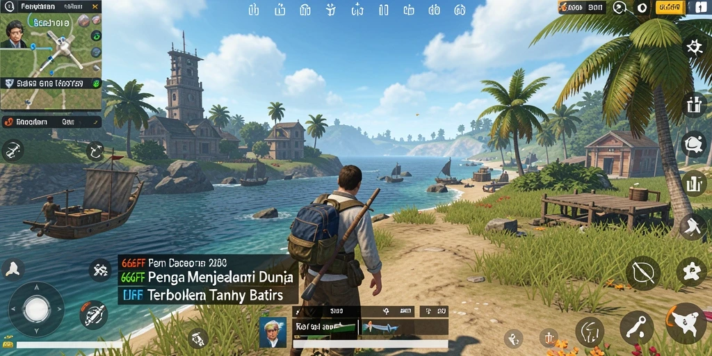 Screenshot gameplay yang menampilkan keindahan dunia terbuka 666FF.