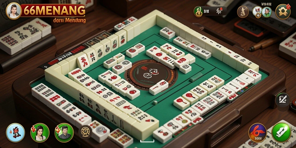 Tampilan gameplay seru dalam 66MENANG, permainan Mahjong yang menantang.