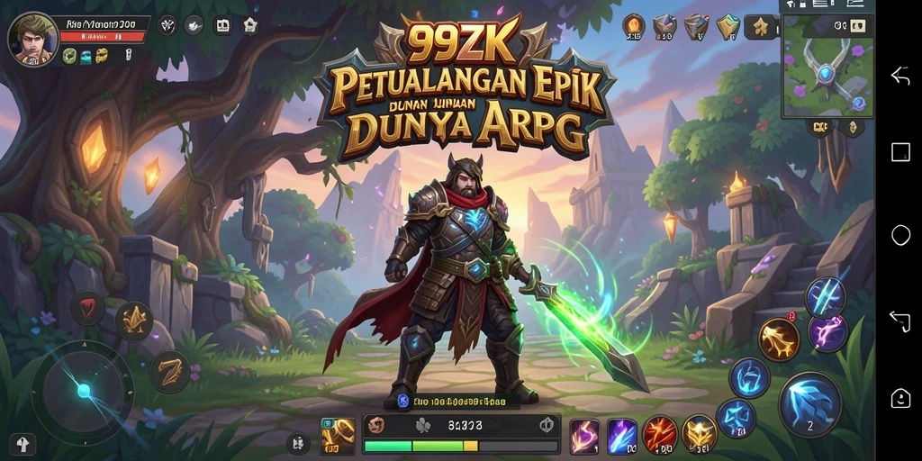 Tampilan gameplay mendebarkan dalam dunia ARPG 99ZK.