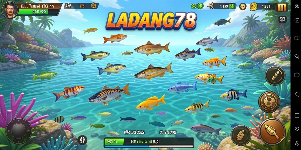 Tampilan menarik dari gameplay Tembak Ikan di LADANG78.