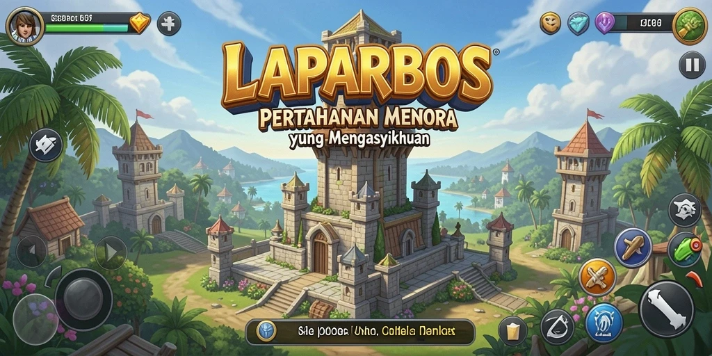 Tampilkan gameplay intens LAPARBOS saat melawan serangan musuh.