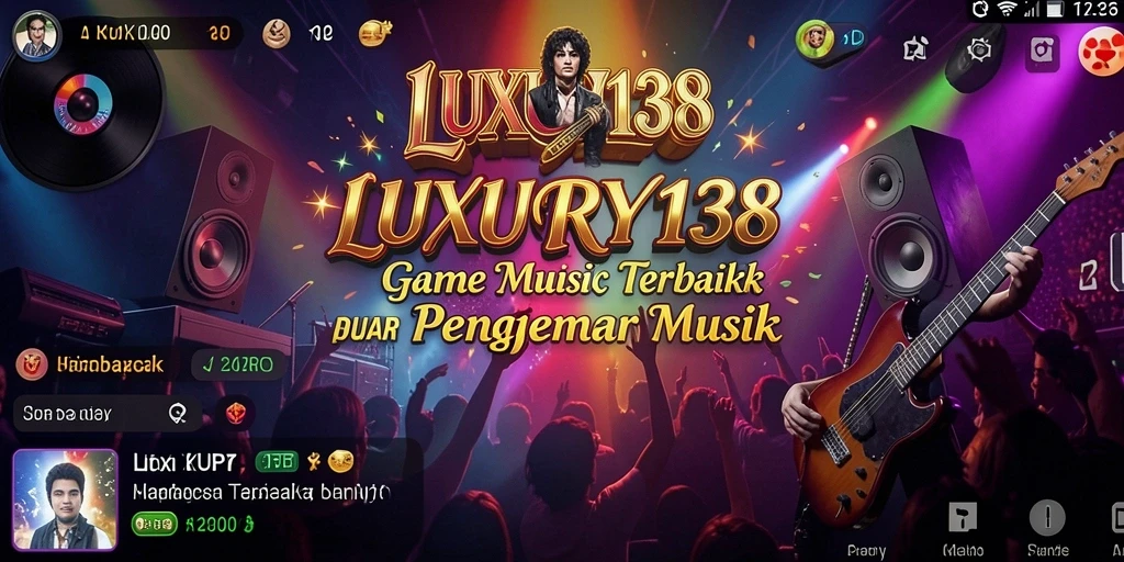 Screenshot utama LUXURY138 menampilkan gameplay musik yang seru.