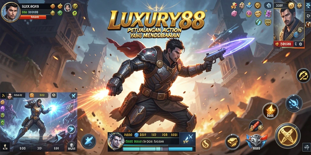 Tangkapan layar menunjukkan aksi intens dalam LUXURY88.