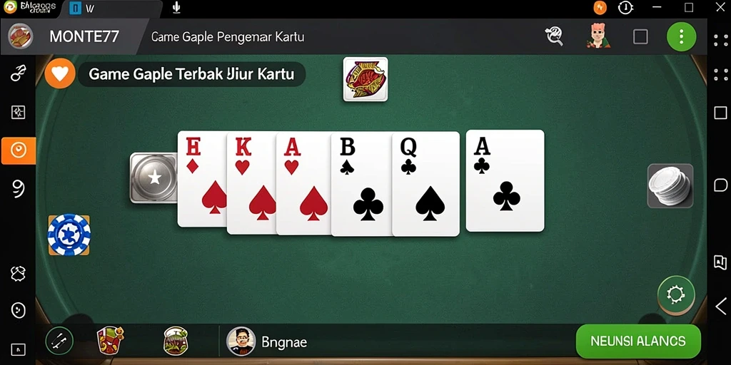 Screenshot gameplay seru dari MONTE77 yang menampilkan interaksi pemain.