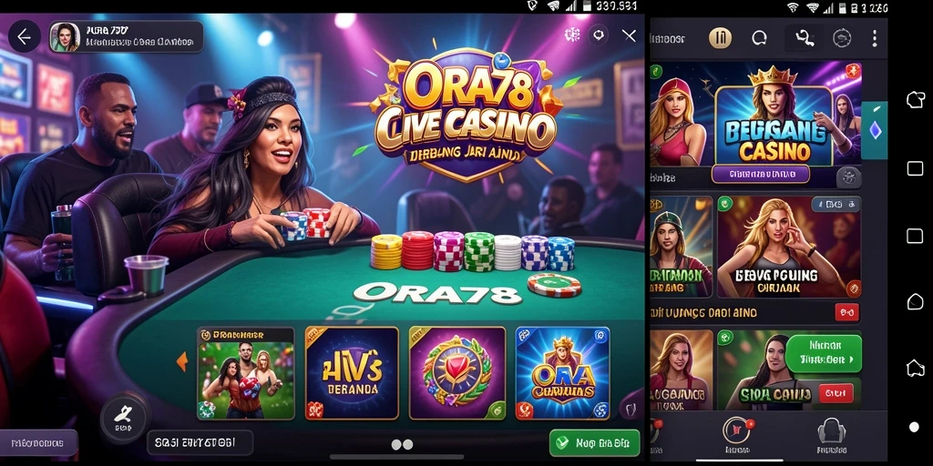 Tampilan gameplay Live Casino yang menakjubkan di ORA78.