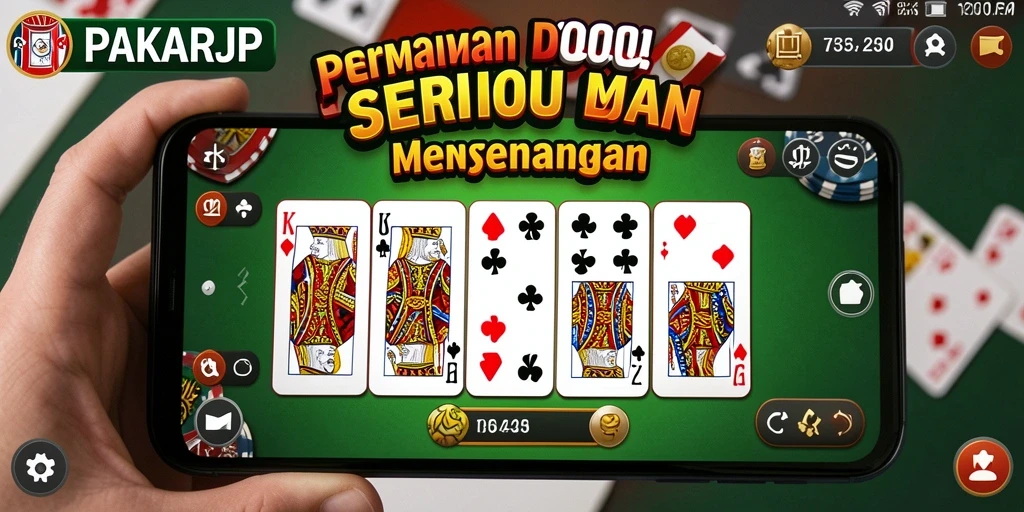 Tampilan screenshot permainan Domino PAKARJP yang menarik dan interaktif.