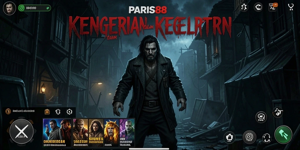 Tampilan gameplay PARIS88 yang menegangkan dan mencekam.