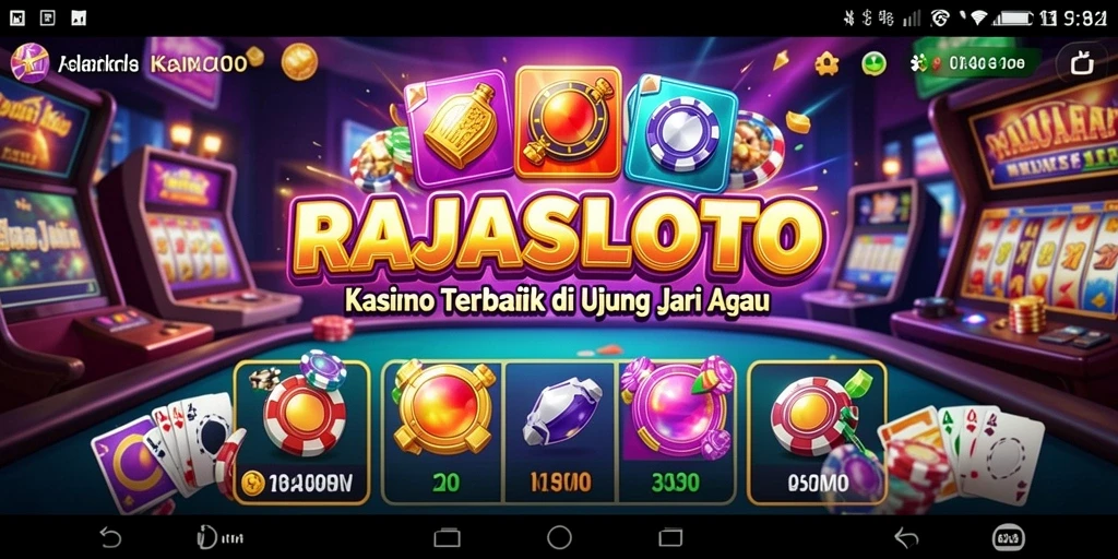 Screenshot utama RAJASLOTO menunjukkan gameplay Kasino yang seru dan dinamis.
