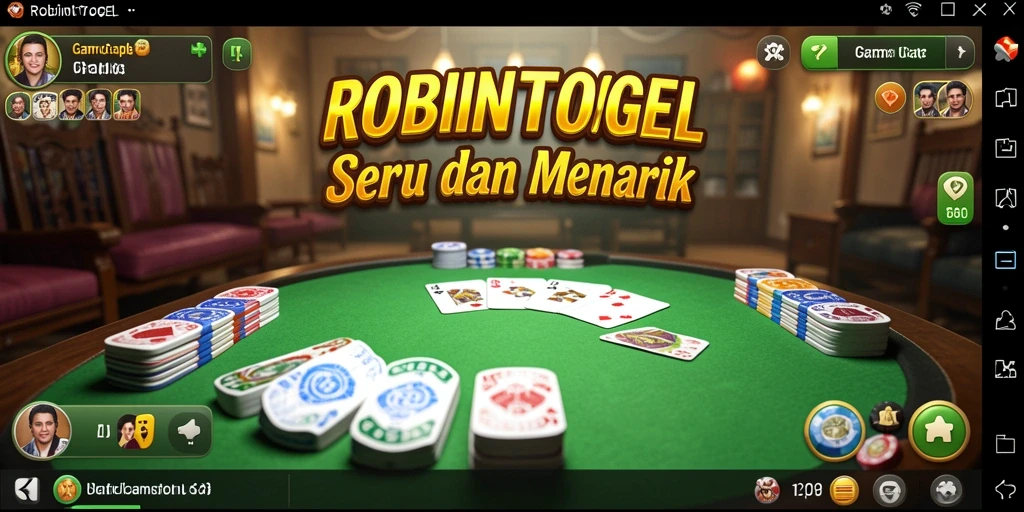 Tampilan gameplay Gaple yang menarik dan interaktif di ROBINTOGEL.