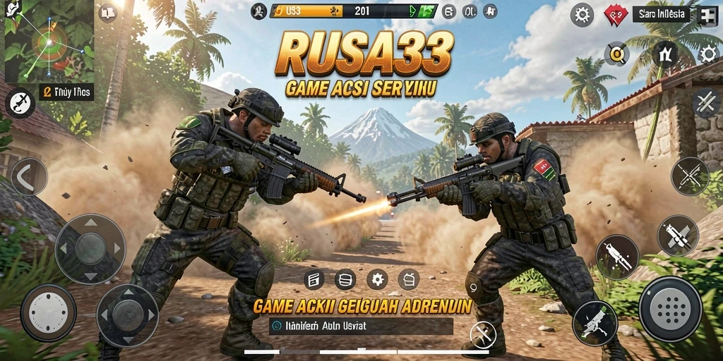 Tampilan gameplay RUSA33 dengan aksi penuh adrenalin dan grafis menawan.