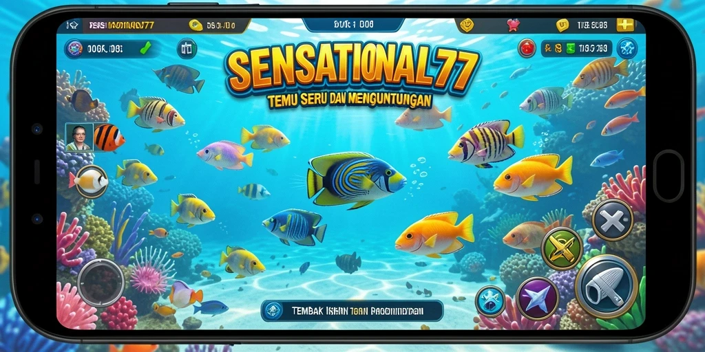 Screenshot menampilkan gameplay seru Tembak Ikan di SENSATIONAL77.