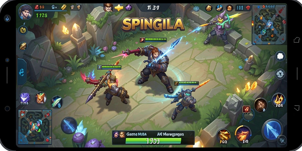 Tampilan gameplay SPINGILA yang menarik dan penuh warna.