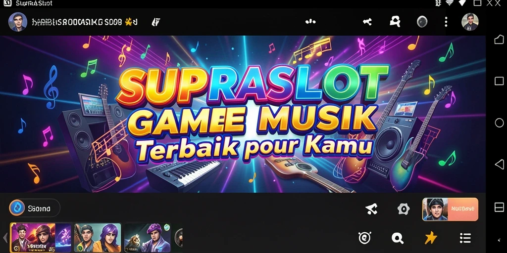 Tampilan gameplay menarik dari SUPRASLOT yang menonjolkan elemen musik.