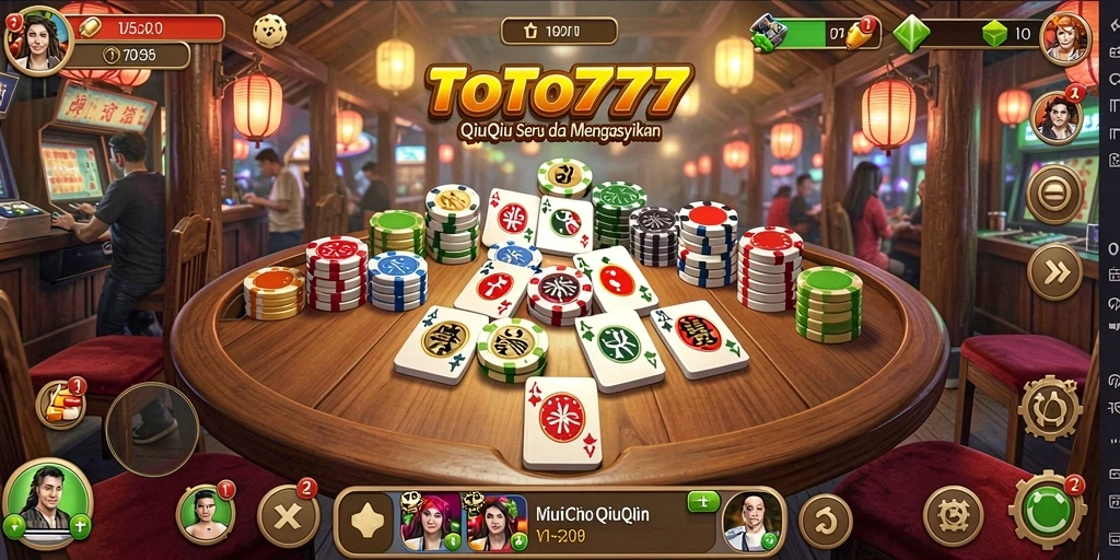 Tampilan menarik dari gameplay QiuQiu yang seru.