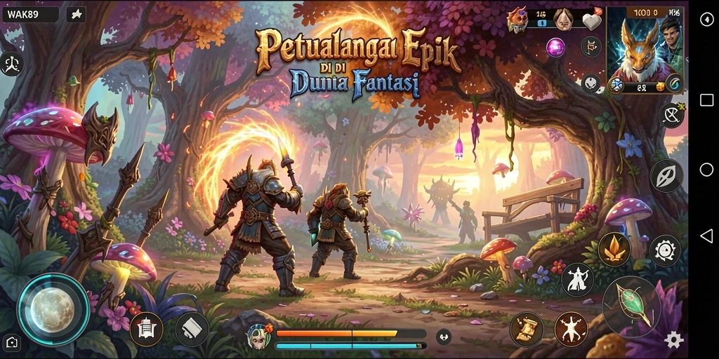 Tampilan gameplay menakjubkan di dunia petualangan WAK89.