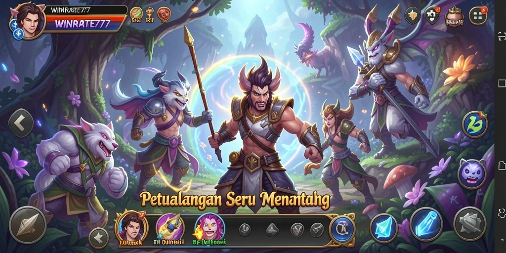 Tampilan gameplay menakjubkan dalam dunia petualangan WINRATE777.